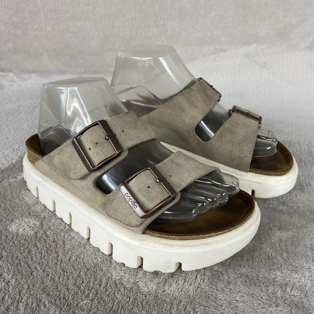Birkenstock Papillio Arizona Chunky Sandals Womens US 6 EU 37 Sand Slide Buckle